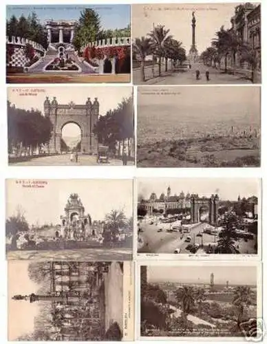 12387/8 Ak Barcelona Spanien Stadtansichten um 1920