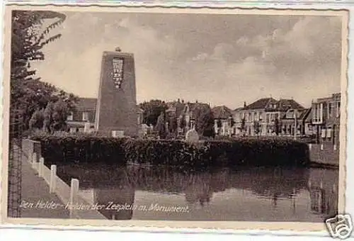 21839 Ak Den Helder Helden der Zeeplein m. Monument 1940