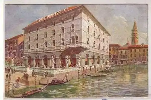 53731 Künstler Ak Venedig Hotel Bonvecchiati um 1914