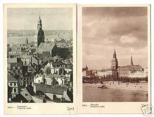 12392/2 Ak Riga Panorama, Dünaufer 1942-1944