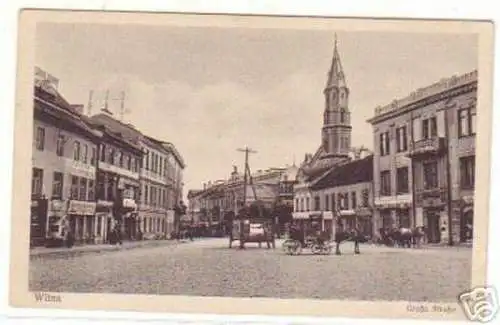 13934 Ak Wilna Litauen große Straße um 1915