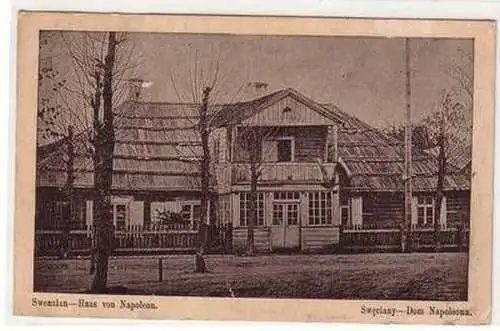 03425 Ak Swenzian in Litauen Haus von Napoleon um 1930