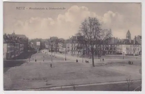 94352 Ak Metz in Lothringen Mazellenplatz und Obersaalstraße 1916