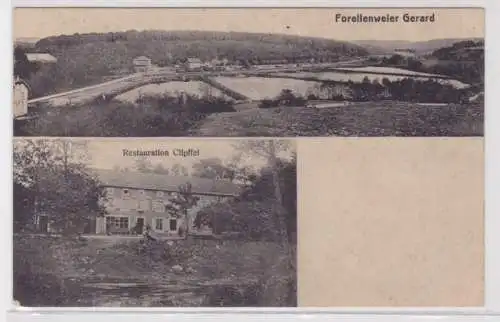 54633 Feldpost Ak Forellenweier Gerard in Lothringen, Restauration Clipffel 1917