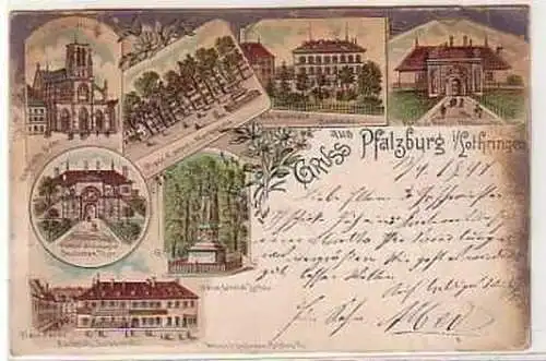 40204 Ak Lithographie Gruß aus Pfalzburg in Loth. 1897