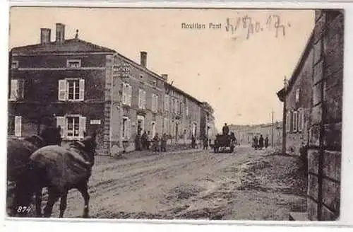 45465 Ak Nouillonpont Lothringen Straßenansicht 1917