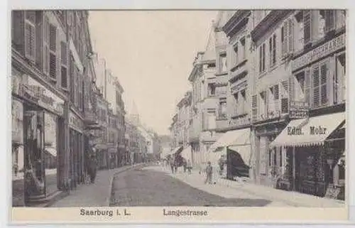 47273 Ak Saarburg in Lothringen Langestrasse um 1910