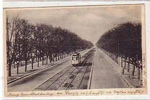 35809 Ak Danzig Grosse Allee (2 km Lang) um 1930