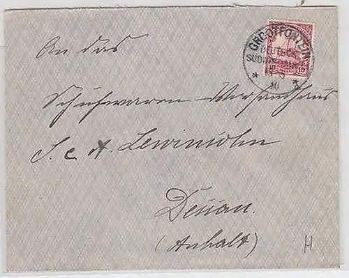 63027 Brief von Deutsche Kolonie DSWA Stempel Grootfontein 1910 nach Dessau