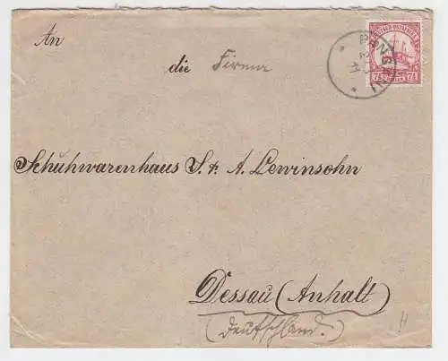 62687 Brief Deutsch Ostafrika DOA von Pangani nach Dessau 1911