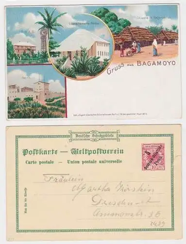 70708 Ganzsachen Ak Gruß aus Bagamoyo Deutsch Ostafrika um 1900