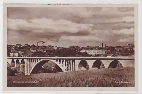 99058 Ak Pirmasens Streckbrücke 1928