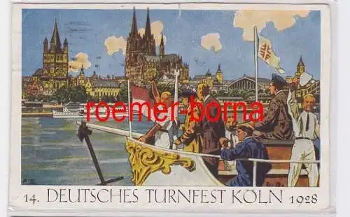 81683 Ak 14. Deutsches Turnfest Köln 1928 amtl. Festpostkarte