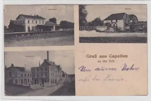 67100 Mehrbild Ak Gruß aus Capellen an der Erft Kapellen (Grevenbroich) 1915