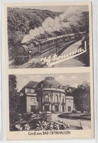 67235 Mehrbild Ak Gruß aus Bad Oeynhausen mit Dampflokomotive 1941