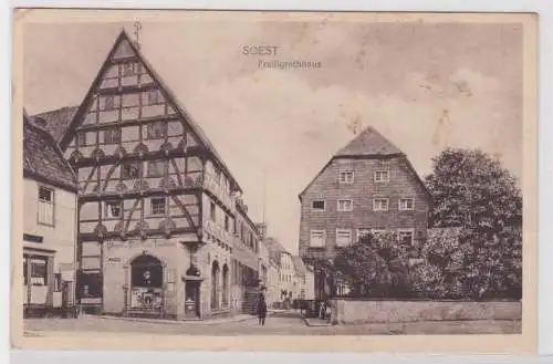 66635 Feldpost Ak Soest Freiligrathhaus 1918