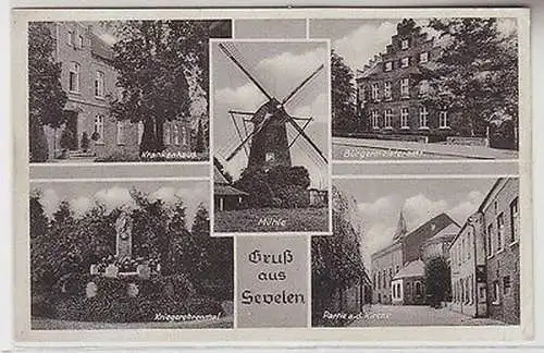 66238 Mehrbild Ak Gruß aus Sevelen, Windmühle, Krankenhaus usw. um 1930