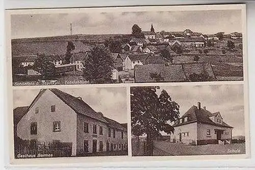 64785 Mehrbild Ak Schönfeld bei Stadtkyll Totalansicht, Gasthaus Bormes, Schule