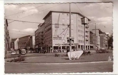 61014 Ak Bielefeld am Teutoburger Wald Berliner Platz mit DAB Werbung um 1960