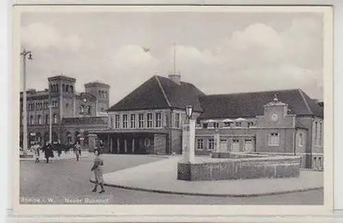 57525 Ak Rheine in W. Neuer Bahnhof um 1940