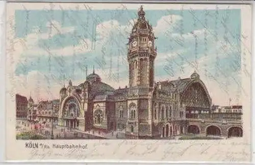 48873 Ak Köln am Rhein Hauptbahnhof 1902