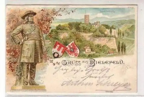 48274 Ak Lithografie Gruss aus Bielefeld Sparrenburg 1902