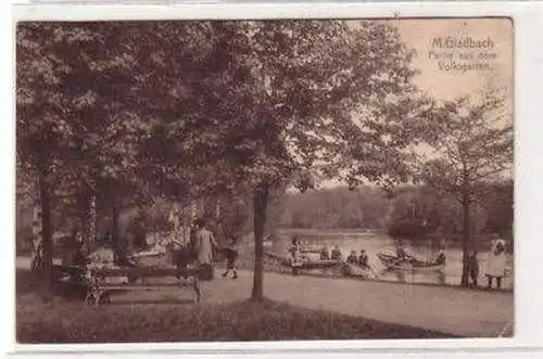 46614 Ak M. Gladbach Partie aus dem Volksgarten um 1915