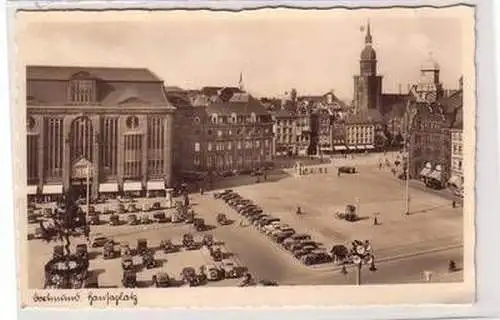 46681 Ak Dortmund Hansaplatz mit Autos 1939