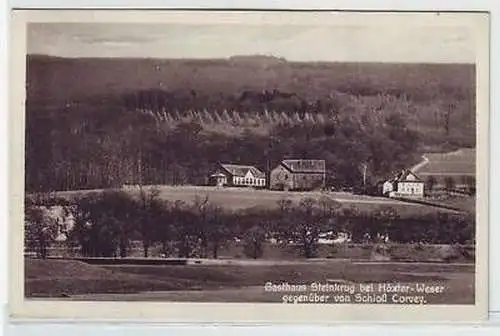 44973 Ak Gasthaus Steinkrug bei Höxter Weser 1934