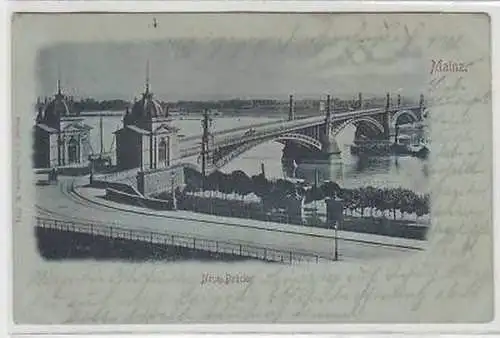 43799 Ak Mainz Neue Brücke 1901