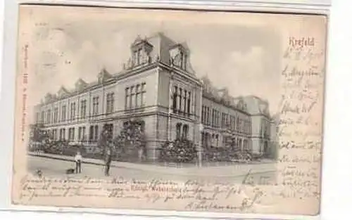 39807 Präge Ak Krefeld königliche Weberschule 1901