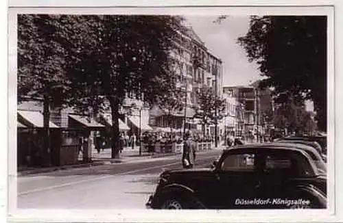 38852 Ak Düsseldorf Königsallee mit Verkehr um 1940