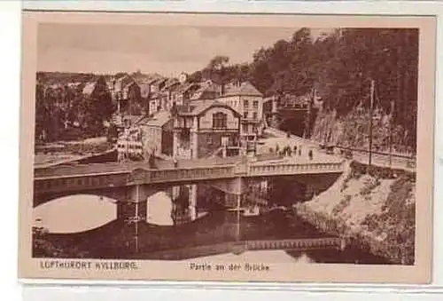 38225 Ak Luftkurort Kyllberg Brücke u. Gasthaus um 1920