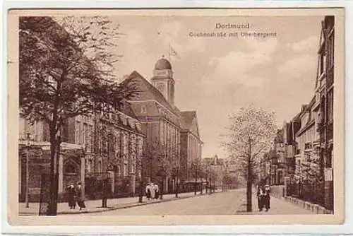 37890 Ak Dortmund Goebenstraße mit Oberbergamt 1918