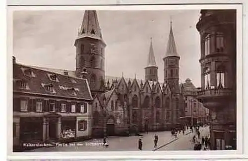 35361 Ak Kaiserslautern Stiftskirche u. Apotheke um 1930