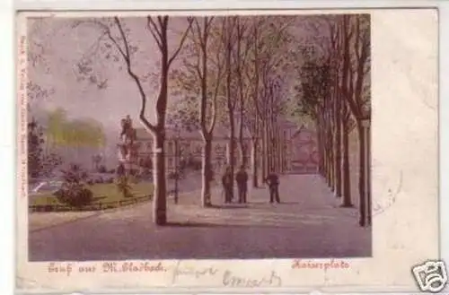 34415 Ak Gruß aus Mönchen Gladbach Kaiserplatz 1903