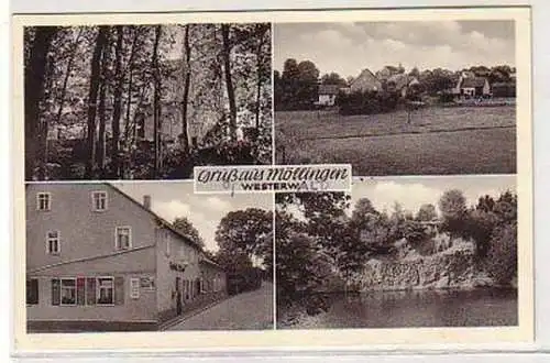 27802 Ak Gruß aus Möllingen im Westerwald 1949