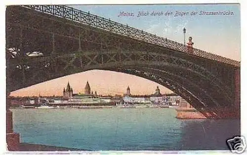 27376 Ak Mainz Bogen der Straßenbrücke um 1920