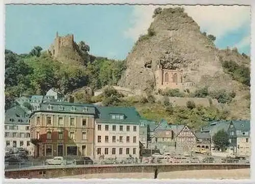 26625 Ak Idar Oberstein Felsenkirche und Burg um 1960