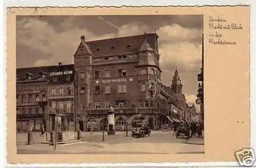 26765 Ak Landau Markt m. Blick in die Marktstrasse 1940