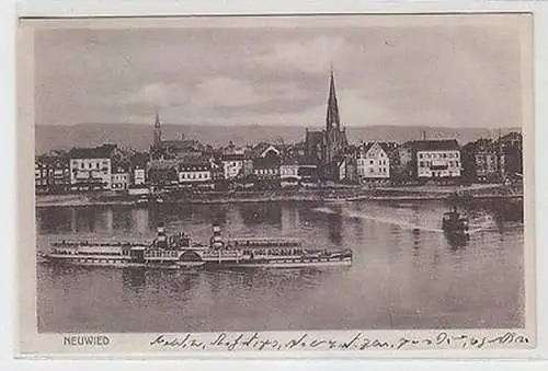 25440 Ak Neuwied vom Rhein aus gesehen 1929