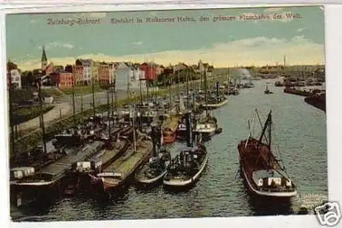 25225 Ak Duisburg Ruhrort Hafenansicht 1911