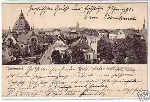 24907 Ak Dortmund Totalansicht mit Synagoge 1904