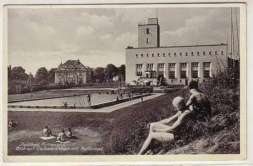 24086 Ak Pirmasens Stadtbad Freibad und Hallenbad 1941