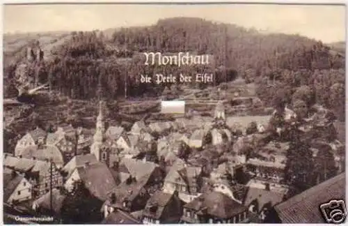 21820 Leporello Ak Monschau die Perle der Eifel um 1940