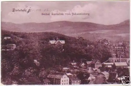 20897 Ak Bielefeld Bethel Anstalten v.Johannisberg 1906