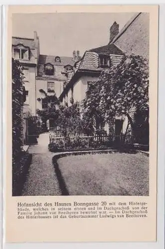 21211 AK Bonn, Hofansicht des Hauses Bonngasse 20 Geburtshaus Beethovens um 1930