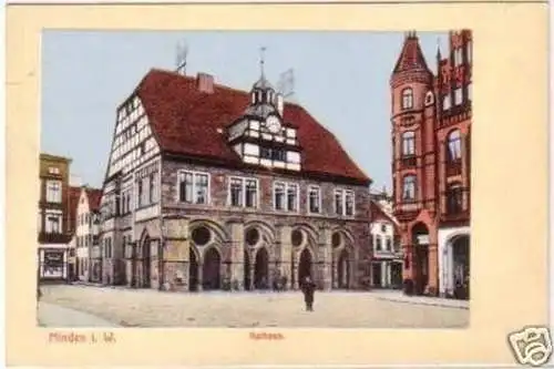 20907 Ak Minden i.W. Rathaus 1912