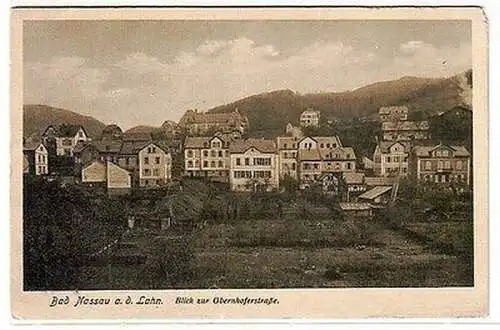 21394 Feldpost Ak Bad Nassau a.d. Lahn Blick zur Obernhoferstraße 1918