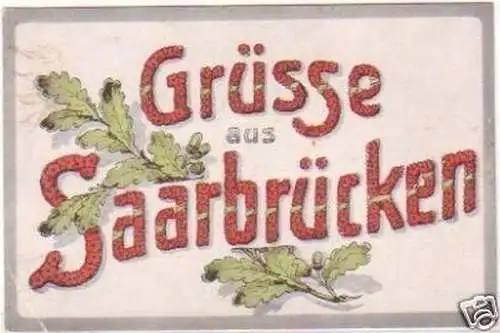 19400 Glückwunsch Ak Grüße aus Saarbrücken um 1920